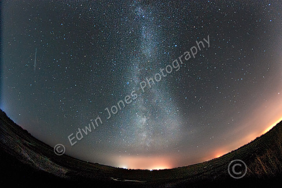 Milky Way and Perseid Meteor over Pagham Harbour