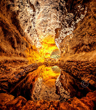 Lava Cave Reflection HDR Vertorama