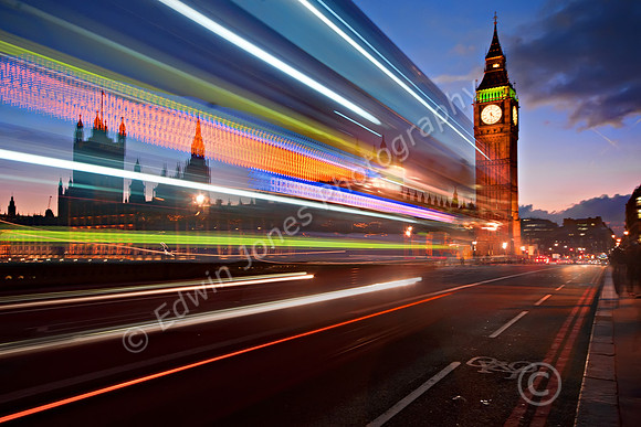 Blue Hour Light Trail Westminster