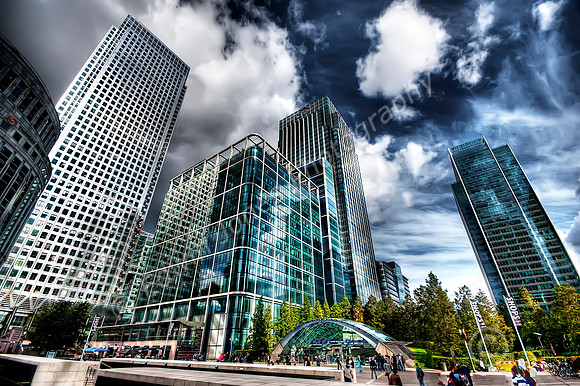 Sky High Towers Canary Wharf London UK