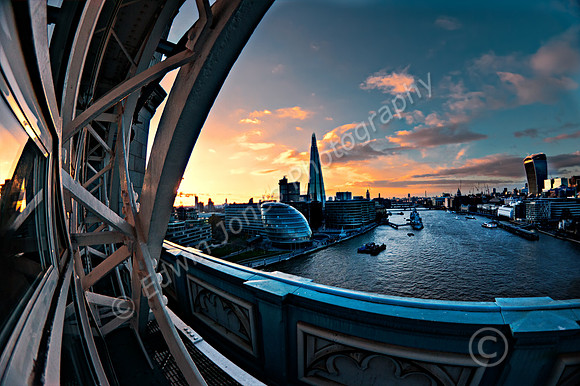Tower Bridge Link Fisheyed
