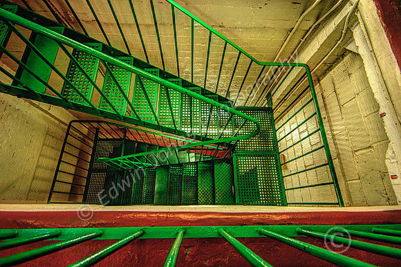 55 Broadway Stairs in Green