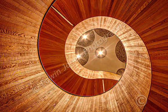 CitizenM Wooden Spiral Staircase