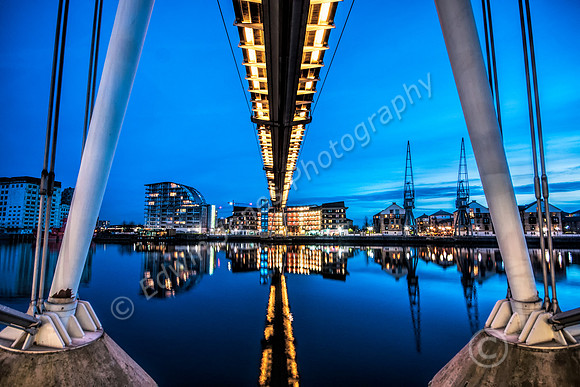 Royal Victoria Dock Footbridge Night View
