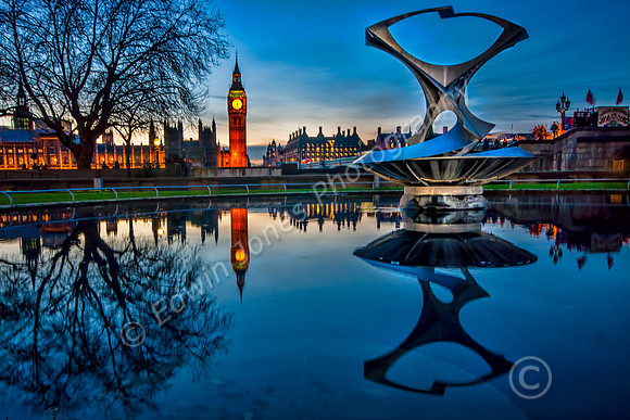 Blue Hour Pool with Big Ben