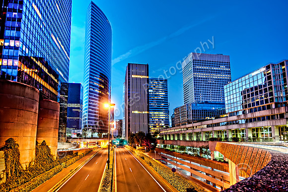 La Defense Blue Hour Cityscape